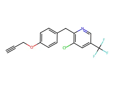 4-{[3-Chloro-5-(trifluoromethyl)-2-pyridinyl]methyl}phenyl 2-propynyl ether structure