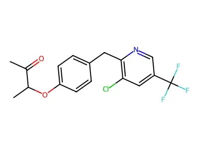 3-[4-[[3-Chloro-5-(trifluoromethyl)-2-pyridinyl]methyl]phenoxy]-2-butanone structure