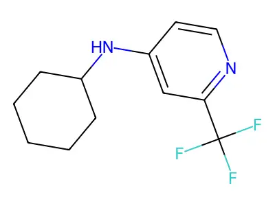 N-cyclohexyl-2-(trifluoromethyl)pyridin-4-amine structure