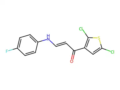 1-(2,5-Dichlorothiophen-3-yl)-3-(4-fluoroanilino)prop-2-en-1-one structure