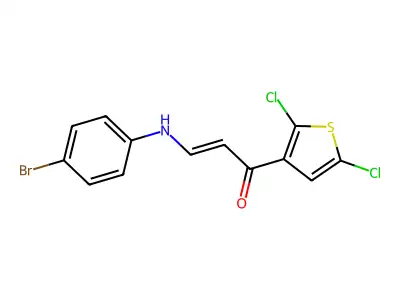 (E)-3-(4-bromoanilino)-1-(2,5-dichloro-3-thienyl)-2-propen-1-one structure
