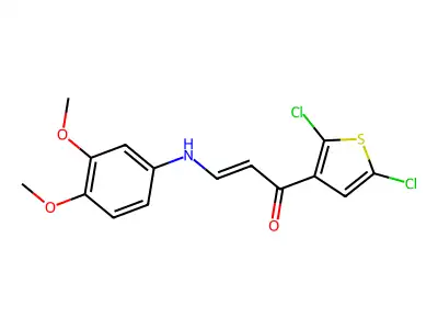 1-(2,5-Dichlorothiophen-3-yl)-3-(3,4-dimethoxyanilino)prop-2-en-1-one structure