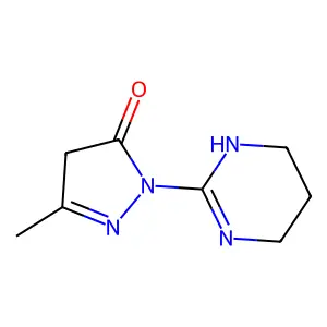 5-methyl-2-(1,4,5,6-tetrahydro-2-pyrimidinyl)-2,4-dihydro-3H-pyrazol-3-one structure