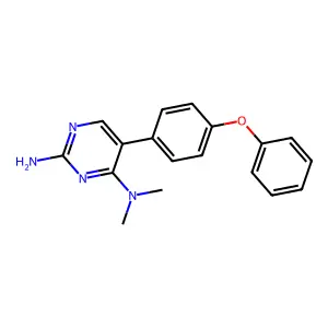 N~4~,N~4~-dimethyl-5-(4-phenoxyphenyl)-2,4-pyrimidinediamine structure