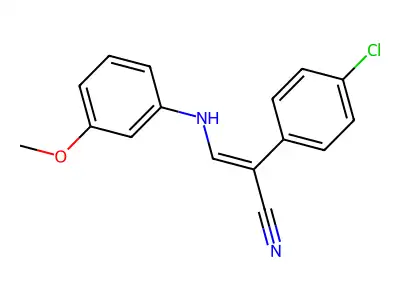 2-(4-Chlorophenyl)-3-(3-methoxyanilino)acrylonitrile structure