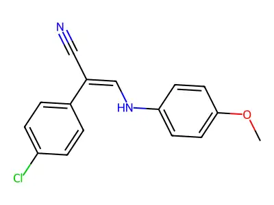 2-(4-Chlorophenyl)-3-(4-methoxyanilino)acrylonitrile structure