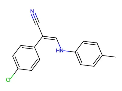 2-(4-Chlorophenyl)-3-(4-toluidino)acrylonitrile structure