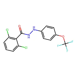 2,6-dichloro-N'-[4-(trifluoromethoxy)phenyl]benzenecarbohydrazide structure