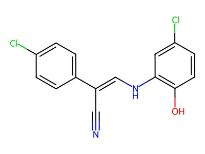 3-(5-Chloro-2-hydroxyanilino)-2-(4-chlorophenyl)prop-2-enenitrile structure