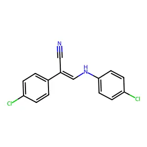 3-(4-Chloroanilino)-2-(4-chlorophenyl)acrylonitrile structure