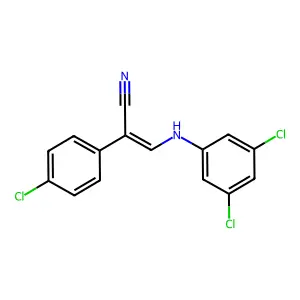 2-(4-Chlorophenyl)-3-(3,5-dichloroanilino)acrylonitrile structure