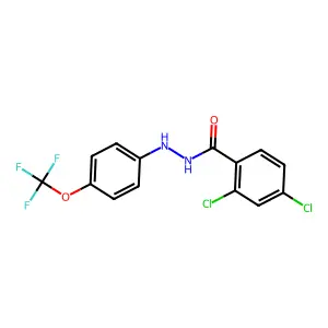 2,4-dichloro-N'-[4-(trifluoromethoxy)phenyl]benzohydrazide structure