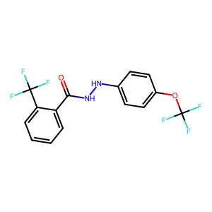 N'-[4-(trifluoromethoxy)phenyl]-2-(trifluoromethyl)benzenecarbohydrazide structure