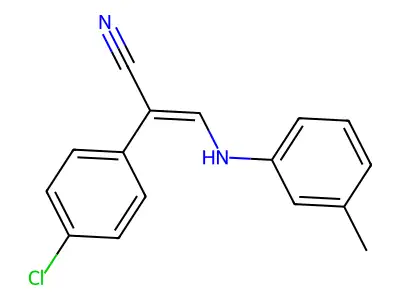2-(4-Chlorophenyl)-3-(3-toluidino)acrylonitrile structure