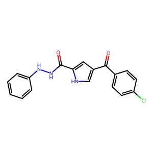 4-(4-chlorobenzoyl)-N'-phenyl-1H-pyrrole-2-carbohydrazide structure