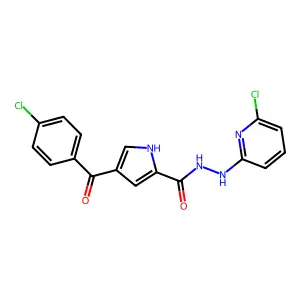 4-(4-chlorobenzoyl)-N'-(6-chloropyridin-2-yl)-1H-pyrrole-2-carbohydrazide structure
