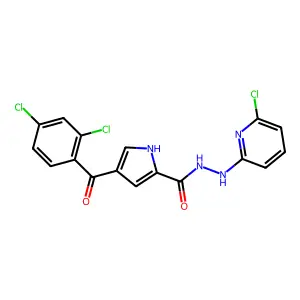 N'-(6-chloropyridin-2-yl)-4-(2,4-dichlorobenzoyl)-1H-pyrrole-2-carbohydrazide structure