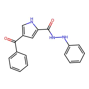 4-benzoyl-N'-phenyl-1H-pyrrole-2-carbohydrazide structure