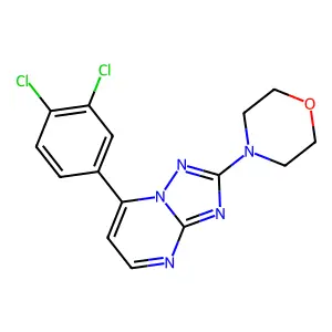 4-[7-(3,4-Dichlorophenyl)-[1,2,4]triazolo[1,5-a]pyrimidin-2-yl]morpholine structure