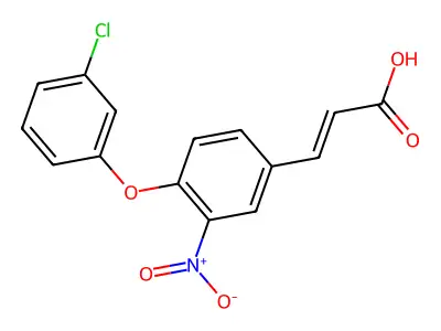 3-[4-(3-Chlorophenoxy)-3-nitrophenyl]prop-2-enoic acid structure