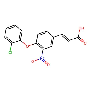 3-[4-(2-Chlorophenoxy)-3-nitrophenyl]prop-2-enoic acid structure