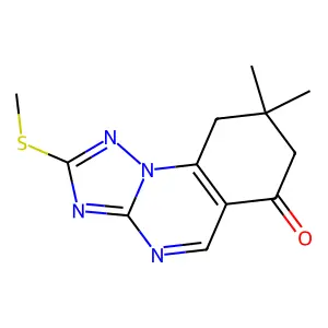 8,8-dimethyl-2-(methylsulfanyl)-8,9-dihydro[1,2,4]triazolo[1,5-a]quinazolin-6(7H)-one structure