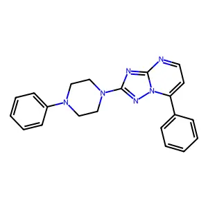 7-Phenyl-2-(4-phenylpiperazino)[1,2,4]triazolo[1,5-a]pyrimidine structure