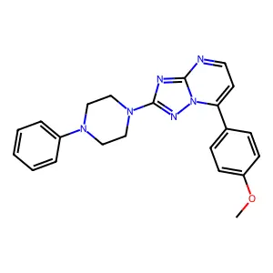 7-(4-Methoxyphenyl)-2-(4-phenylpiperazino)[1,2,4]triazolo[1,5-a]pyrimidine structure