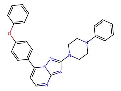 7-(4-Phenoxyphenyl)-2-(4-phenylpiperazino)[1,2,4]triazolo[1,5-a]pyrimidine structure
