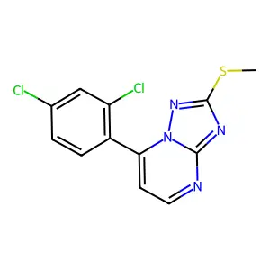 7-(2,4-Dichlorophenyl)-2-(methylsulfanyl)[1,2,4]triazolo[1,5-a]pyrimidine structure