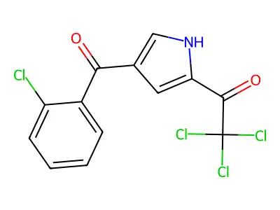 2,2,2-trichloro-1-[4-(2-chlorobenzoyl)-1H-pyrrol-2-yl]-1-ethanone structure