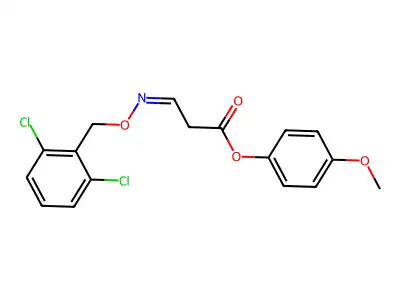 (4-Methoxyphenyl) 3-[(2,6-dichlorophenyl)methoxyimino]propanoate structure