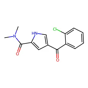 4-(2-chlorobenzoyl)-N,N-dimethyl-1H-pyrrole-2-carboxamide structure