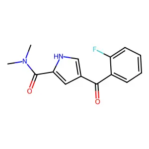 4-(2-fluorobenzoyl)-N,N-dimethyl-1H-pyrrole-2-carboxamide structure