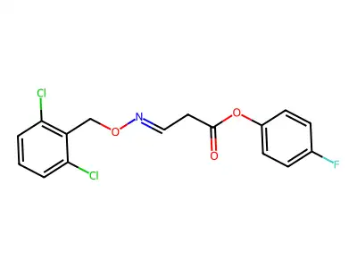 4-Fluorophenyl 3-{[(2,6-dichlorobenzyl)oxy]imino}propanoate structure