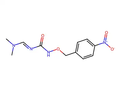 1-(Dimethylaminomethylidene)-3-[(4-nitrophenyl)methoxy]urea structure