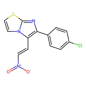 6-(4-Chlorophenyl)-5-(2-nitroethenyl)imidazo[2,1-b][1,3]thiazole structure