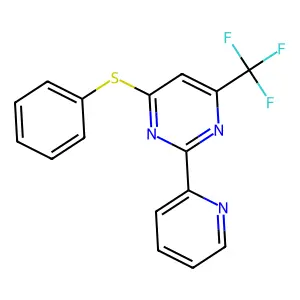 4-(Phenylsulfanyl)-2-(2-pyridinyl)-6-(trifluoromethyl)pyrimidine structure