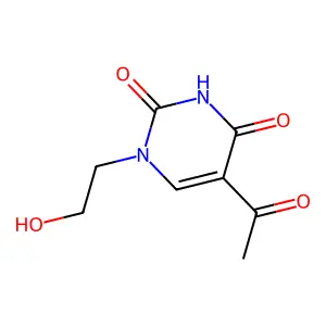 5-acetyl-1-(2-hydroxyethyl)-2,4(1H,3H)-pyrimidinedione structure