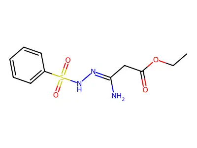 Ethyl 3-amino-3-(benzenesulfonamidoimino)propanoate structure