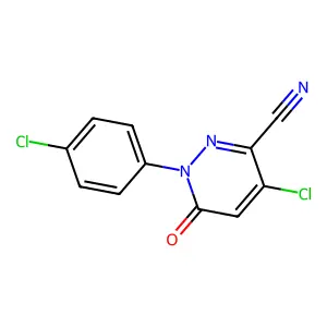 4-Chloro-1-(4-chlorophenyl)-6-oxo-1,6-dihydro-3-pyridazinecarbonitrile structure