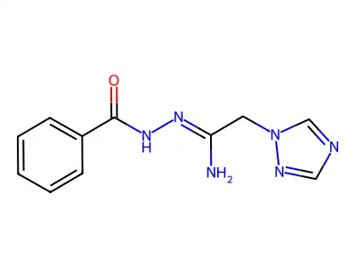 N'-[2-(1H-1,2,4-triazol-1-yl)ethanimidoyl]benzenecarbohydrazide structure