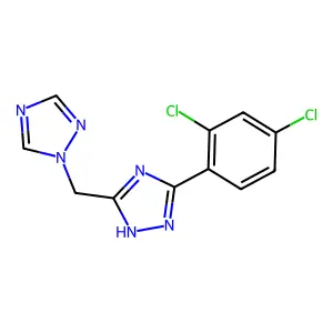 5-(2,4-dichlorophenyl)-3-(1H-1,2,4-triazol-1-ylmethyl)-1H-1,2,4-triazole structure