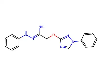 N'-anilino-2-[(1-phenyl-1,2,4-triazol-3-yl)oxy]acetamidine structure