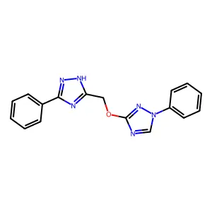1-phenyl-1H-1,2,4-triazol-3-yl (5-phenyl-1H-1,2,4-triazol-3-yl)methyl ether structure
