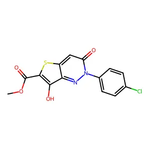 methyl 2-(4-chlorophenyl)-7-hydroxy-3-oxo-2,3-dihydrothieno[3,2-c]pyridazine-6-carboxylate structure