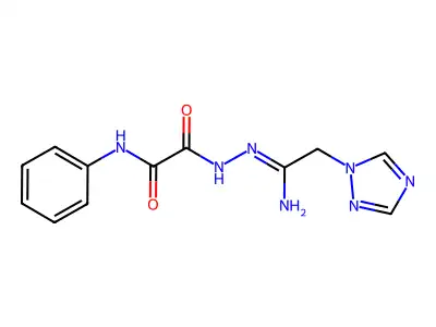 N'-[[1-amino-2-(1,2,4-triazol-1-yl)ethylidene]amino]-N-phenyloxamide structure