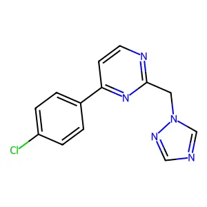 4-(4-Chlorophenyl)-2-(1,2,4-triazol-1-ylmethyl)pyrimidine structure