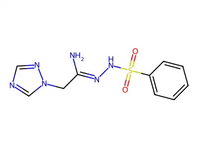 N'-(benzenesulfonamido)-2-(1,2,4-triazol-1-yl)ethanimidamide structure