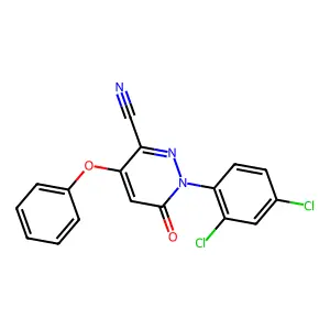 1-(2,4-Dichlorophenyl)-6-oxo-4-phenoxy-1,6-dihydro-3-pyridazinecarbonitrile structure